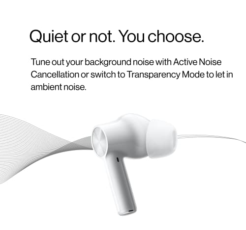 Oneplus Buds Z2 True Wireless Earbud Headphones-Touch Control With Charging Case,Active Noise Cancellation,Ip55 Waterproof Stereo Earphones For Home,Sport, Pearl White #TOP1