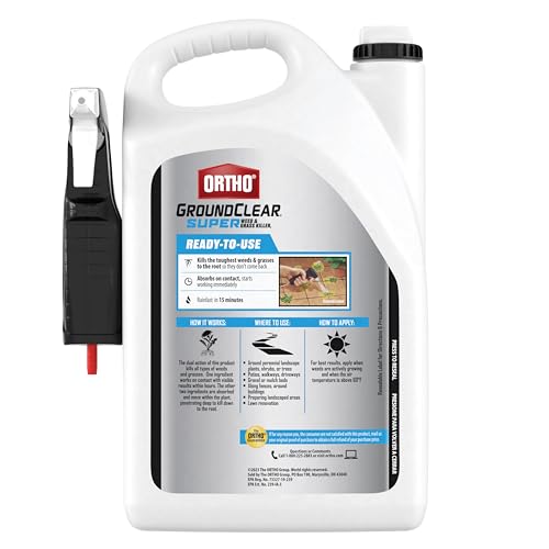 Image of Ortho GroundClear Super Weed & Grass Killer1 with Trigger Sprayer - Ready-To-Use, Kills the Toughest Weeds and Grasses to the Root, 1 gal.