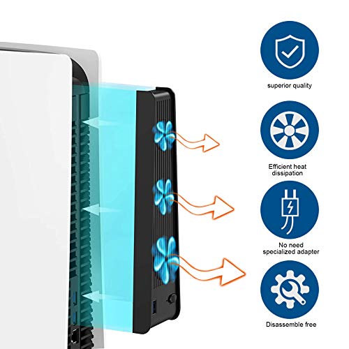 image for ICQUANZX Cooling Fan for Sony Playstation 5,USB External Cooler 3 Fan 