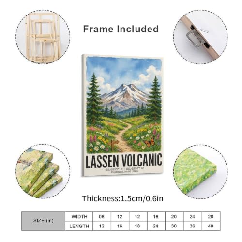 Décoration esthétique de bureau avec le poster volcanique Lassen - 2