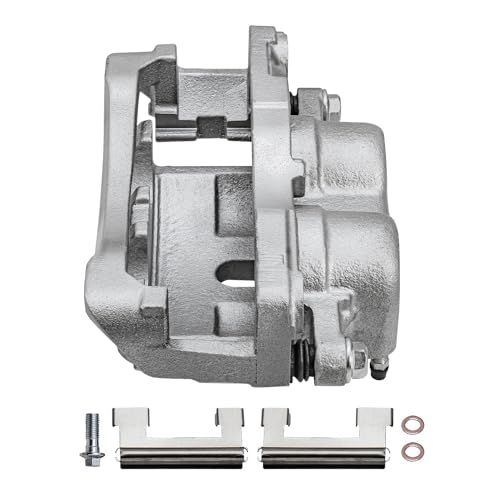 Image of Detroit Axle - Front Left Brake Caliper for Chevy Silverado 2500 HD 3500 HD GMC Yukon XL Savana 2500 3500 Cadillac DTS Deville Disc Brake Caliper w /Bracket