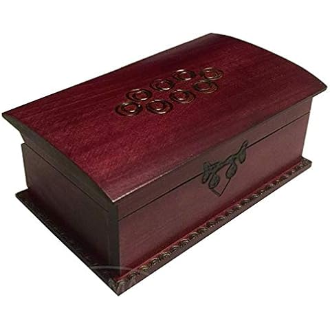 Decorative Wooden Chest Box Trick Secret Opening Puzzle Box Celtic Handcrafted Jewelry Keepsake Made in Poland Cover