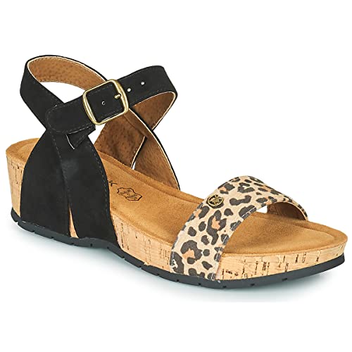 Sandale compensée Durban léopard Chattawak chaussure été pour femme en pointure 40 confortable