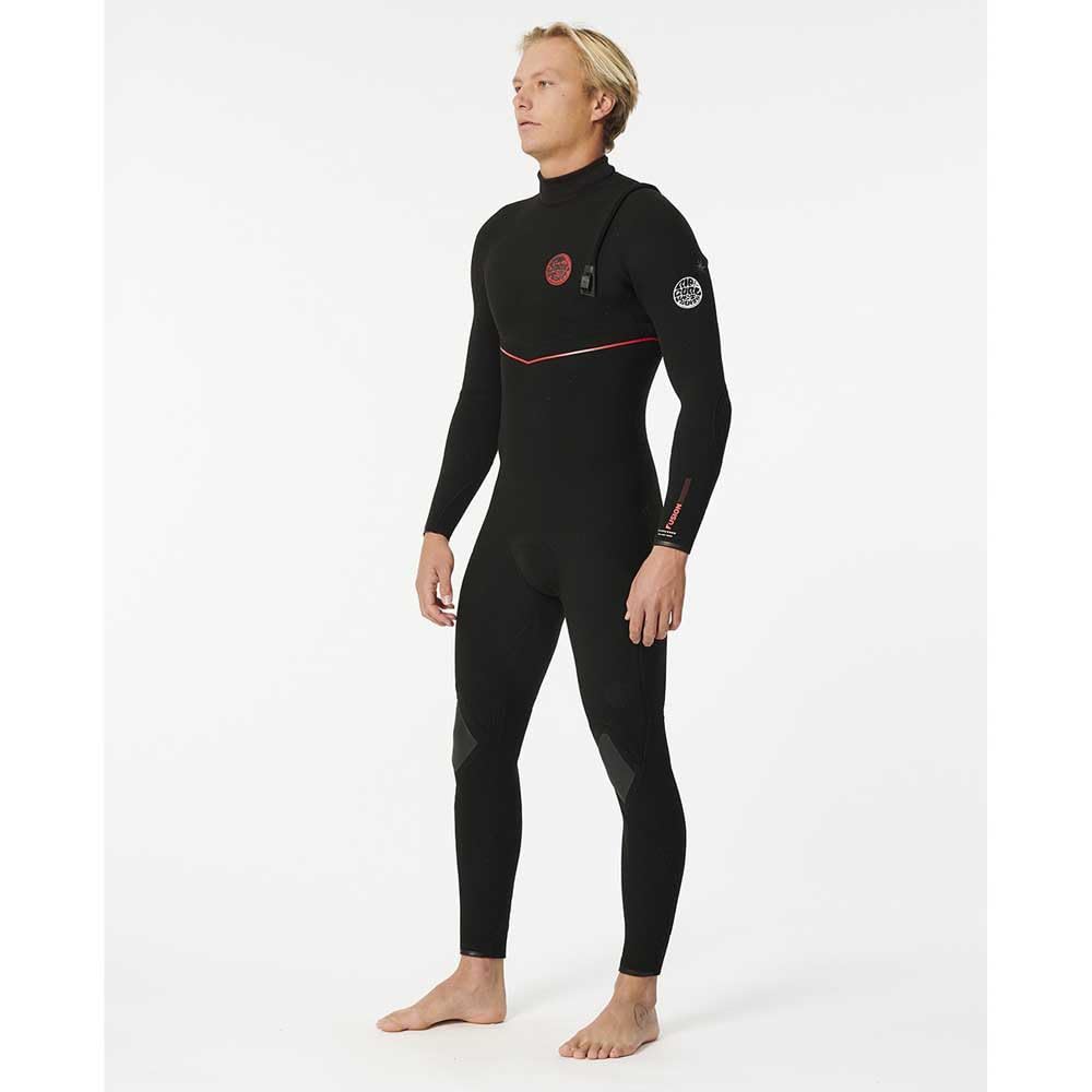 Rip Curl Mens Flashbomb Fusion 3/2mm Zip Free Wetsuit 15QMFS - Black