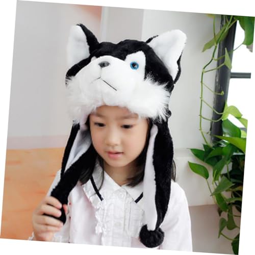 Funny Cartoon Animal Hat for Black Design Cute Cap present for Boys and Fun Winter Accessory3