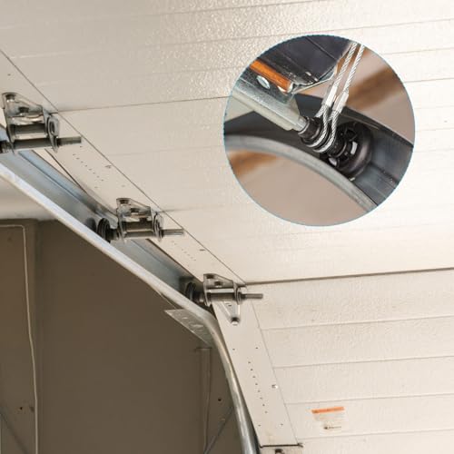 QUARKZMAN 2pcs 1.8 Nylon Garagentorrollen für 2 Garagenbahn, 7 langer Stiel, leise Garagentorrollen, 6200zz Präzisionslager mit 8 Kugeln, blau