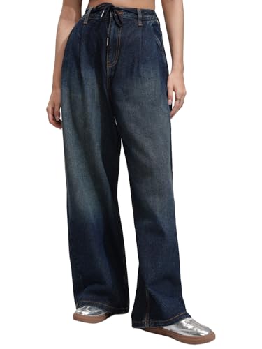 Image of Tokyo Talkies Women Cotton Baggy Jeans | Machine wash