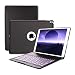 ONHI Wireless Keyboard Case for iPad Air 2019 3rd Gen/iPad Pro 10.5" 2017 Aluminum Shell Smart Folio Case with 7 Colors Back-lit, Auto Sleep / Wake, Silent Typing (A1701/A1709)(10.5 Black)