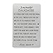 Gifts for Daughter from Mom, To My Daughter Engraved Wallet Card Inserts with Inspirational Quotes, Christmas, Birthday, Wedding, Graduation, Gift Ideas