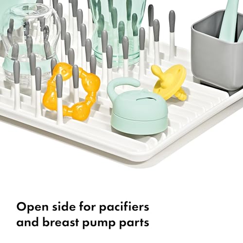 Image of OXO Tot Baby Bottle Drying Rack with Drain Board, Portable Drying Rack