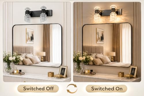 Image of FILLISKA 3 in 1 Double Wall spot /Picture /Display /Mirror Light with Adjustable Head and Colour Changing Function (Gloss Black-6564)