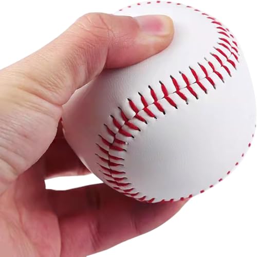 Risegun Baseball Softball, 7,2cm Training Baseball Ball Kuhhaut Sport Baseball Softbälle Basebälle Weicher Ball Praxis Soft Ball Für Kinder Teenager Spieler Trainingsspiel