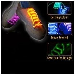 Orange LED Shoelaces Light up Shoe Laces
