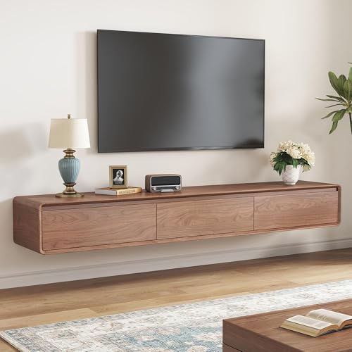 Floating TV Stand - Wall Mounted Mid Century Entertainment Center...