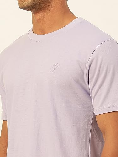 Image of Solid Soft Cloth Round Neck Cotton Relaxed Fit T Shirt