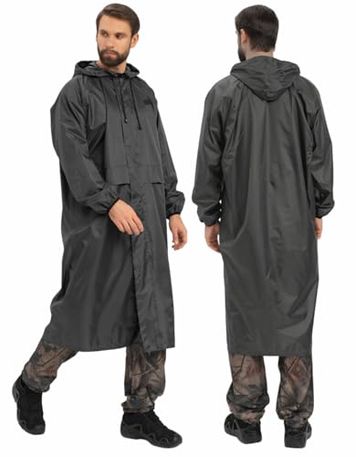 Capa De Chuva P/Pesca Pescaria Militar Reforçada Oferta com Capuz, Impermeável, Manga Longa, Reutilizável