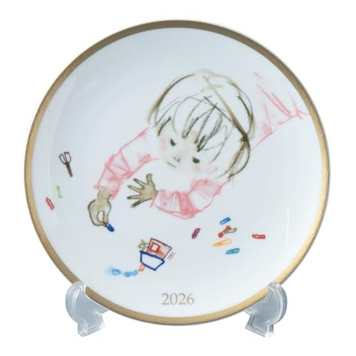 いわさきちひろ 2026年 イヤーズプレート 21cm「絵をかく女の子」