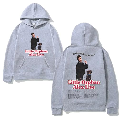 GEPLUM ‌ Sudadera con Capucha Alex Warren Tour Imprimir Sudaderas De Manga Larga Mujeres Hombres Harajuku Sudaderas Casuales XXS-4XL-Grey||l
