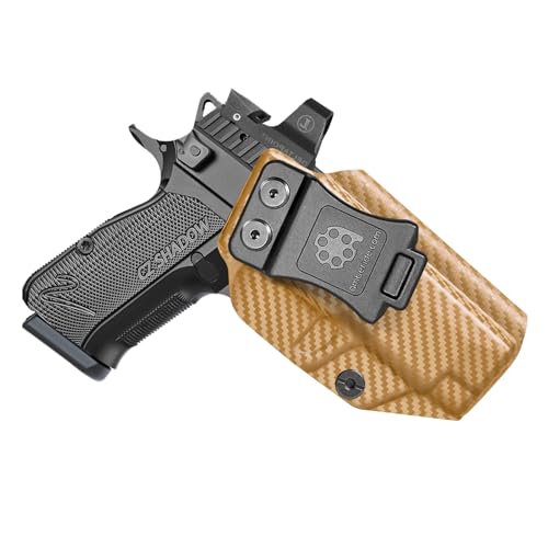 Amberide IWB Kydex Holster for CZ Shadow 2 Carry/Compact/SA/OR, Optics Ready Concealed Carry, Adjustable Cant, Posi-Click Retention, Made in USA