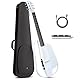 Enya NEXG 2 E-Gitarren Set – Weiß Kohlefaser 38 Zoll Professionelle Elektrische Akustikgitarre Smart Audio Guitar mit Gitarre für Erwachsene Kinder Anfänger Reisegitarre Konzerttour Party (Basic)