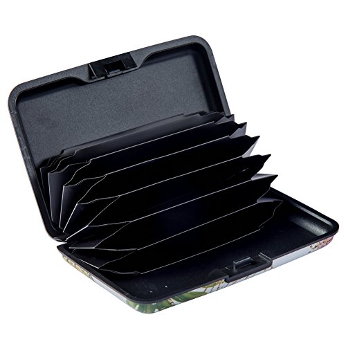 Image of Elfish Mini RFID Aluminum Wallet Credit Cards Holder Business Card Case Metal ID Case for Men Women (Pineapple)