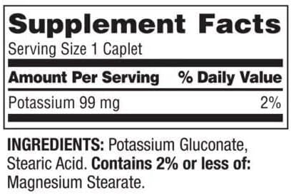 Miniatura 3 de Suplemento dietético de cápsulas de potasio para la salud del corazón, 99 mg, 250 unidades