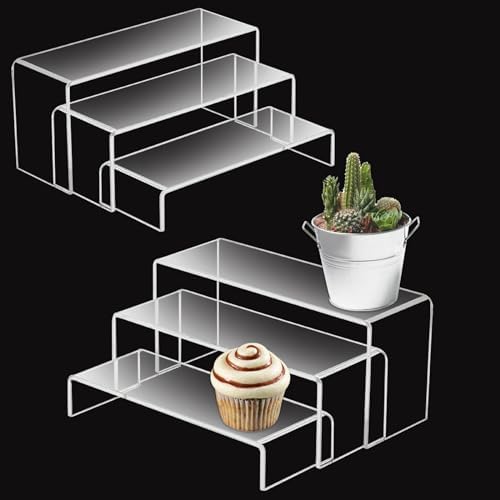 Amazon.com: HAOWUJIN Acrylic Risers For Display, 6 Pcs Rectangular ...