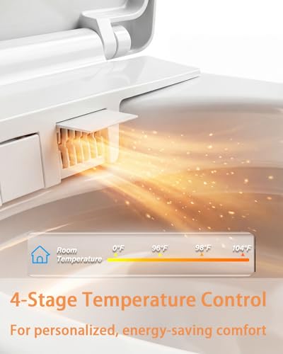 Image of TOTTE Premium Smart Toilet with Bidet Built-in, 1000g MaP Flush Score, Foam Shield, ADA Comfort Height Heated Seat, Automatic Lid, Warm Air Dryer & Instant Warm Water, Tankless Toilet