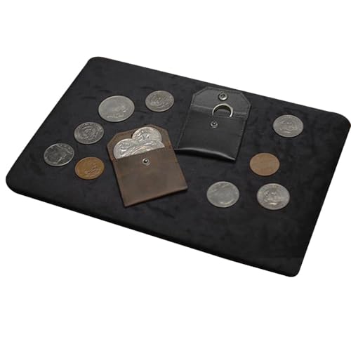 Portafoglio portamonete FPS fatto a mano professionale accessori mago trucchi magici oggetti di scena primo piano nero pelle