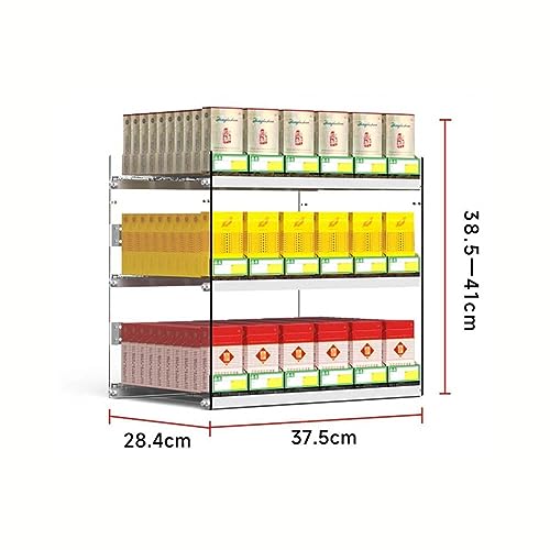 Soporte rectangular para tiendas de conveniencia con estantes de empuje acrílicos 2