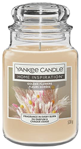 Candela Giara Media 340Gr - Golden Flowers Yankee Fiori