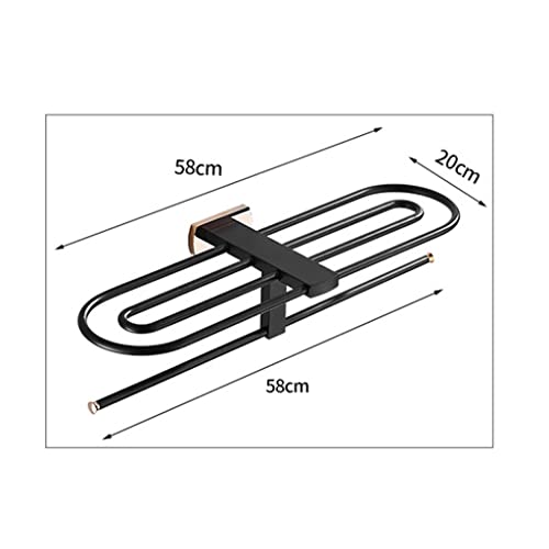 Barres à serviettes simples avec étagère porte-serviettes murale en métal