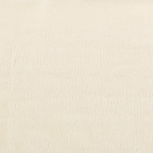 Amazon Brand - Pinzon Velvet Plush Blanket, Ivory, Twin (66 In X 90 In) #TOP2