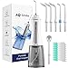Idropulsore cordless per la pulizia dei denti, irrigatore orale dentale portatile con 5 modalità 6 punte a getto, detergente per denti ricaricabile con serbatoio dell'acqua rimovibile da 350 ml