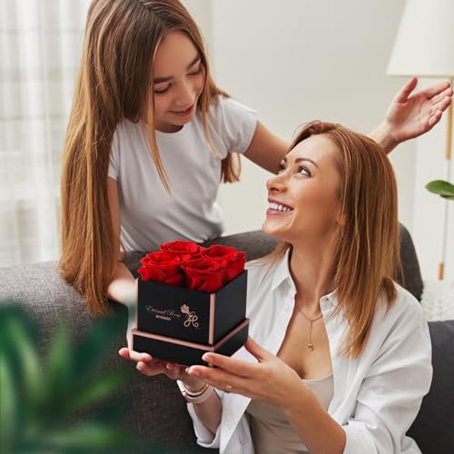 Miniatura 5 de Wyriaza Rosa Eterna Regalos Para Mujer - Regalo Madre Regalos Originales Mujer Regalos Mama Navidad Mujer San Valentin Rosa Eterna Natural Preservada Regalos Cumpleaños Aniversario Mujer Madre Mama