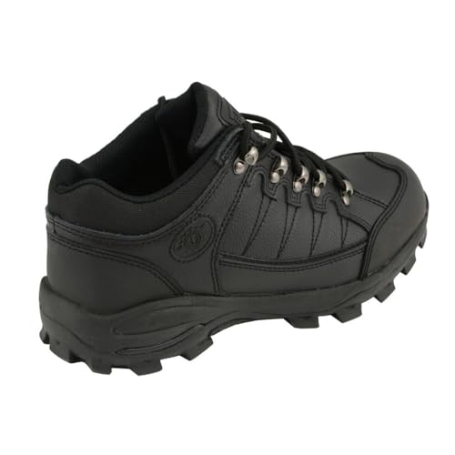 Image of Bazalt Men's Men's Black Leather Low Profile Shoes W /Steel Toe