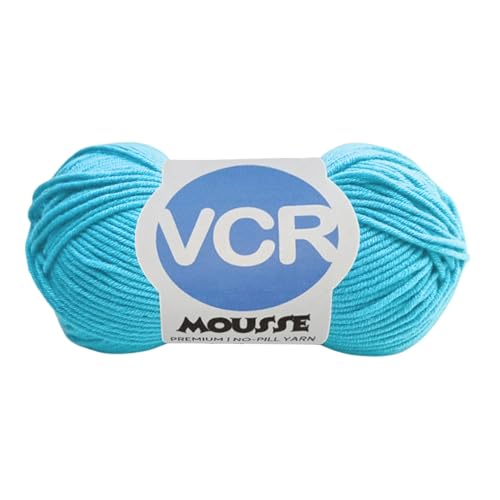 Image of VCR 4ply Cyan Yarn, 100 Grams Hank, 190 Meters Length, Acrylic Ball for Crochet and Knitting, Soft Crosia Threads, Pack of 1 Yarn, Suitable for DIY Crafts