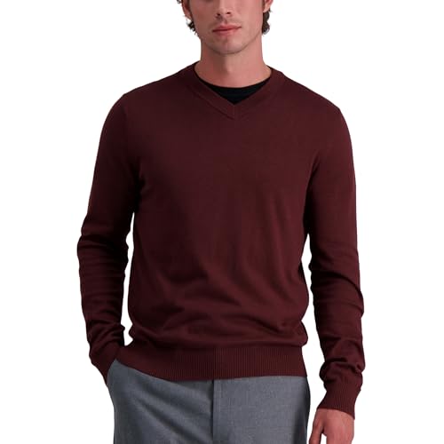 Haggar Mens Long Sleeve V-Neck Sweater