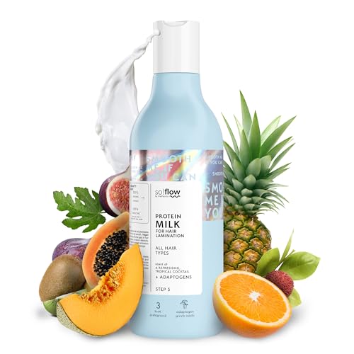 So!Flow Leche Proteica para Laminación del Cabello - Infusión de Hongo Reishi para la Restauración y Brillo Óptimo del Cabello con Adaptógenos Naturales
