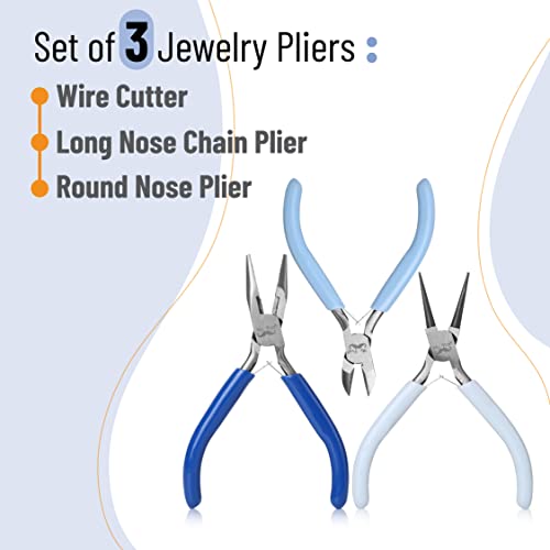 Mr. Pen- Jewelry Pliers, 3 Pack, Jewelry Making Kit, Pliers For Jewelry Making, Mini Pliers, Wire Cutters For Jewelry Making, Chain Nose Pliers, Craft Pliers, Earring Pliers #TOP1