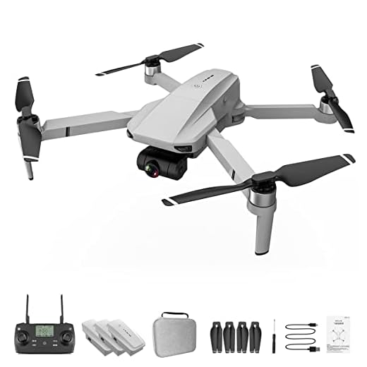 Kf102 Gps dobrável 4K Drone câmera 2 eixos Gimbal profissional anti-vibração fotografia aérea sem escova quadricóptero (branco cinza)