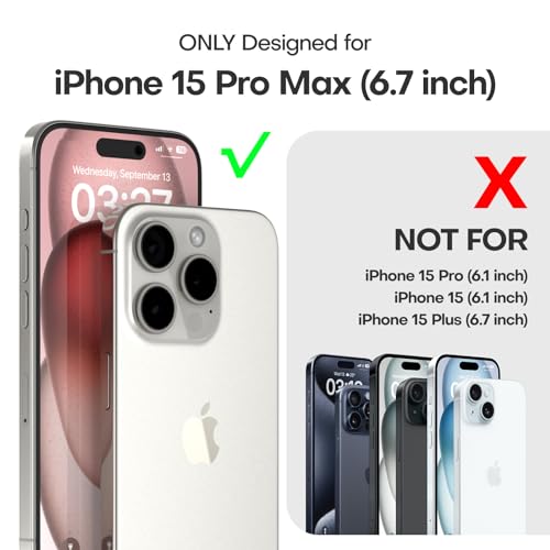 Image of TAURI 5 in 1 for iPhone 15 Pro Max Case, with 2X HD Screen Protectors + 2X Camera Lens Protectors, [Military Grade Drop Protection] Shockproof Case for iPhone 15 Pro Max 6.7 Inch Pink | Anti-Yellowing Military-Grade Protection Shockproof Slim Phone Case for iPhone 15 Pro Max
