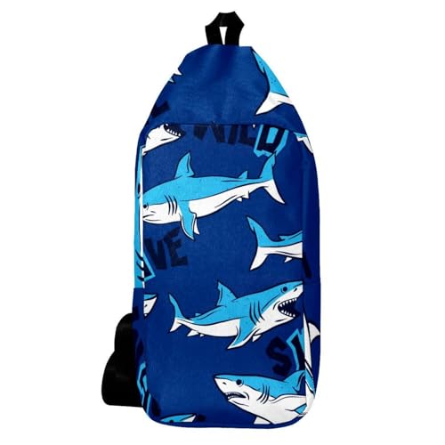 Sac à dos à bandoulière requins, le sac de poitrine pour vos sorties