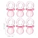 Imagen de HOODANCOS 100 piezas Chupetes Miniaturas Acrílicos Transparentes para Decoración Shower Adornos Colgantes Pequeños para Fiesta Accesorios DIY Favor Niña Rosa