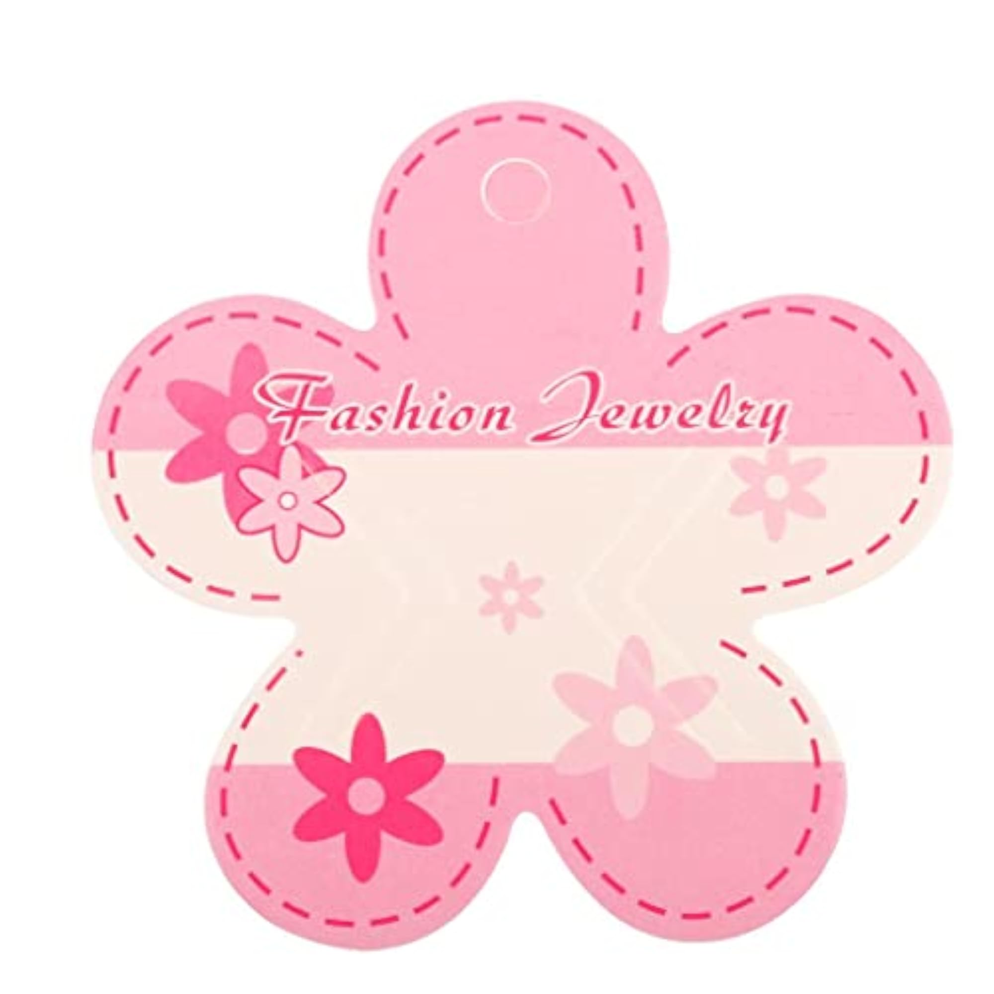Pink Plum Flower Shape Paper Hair Clip Display Cards