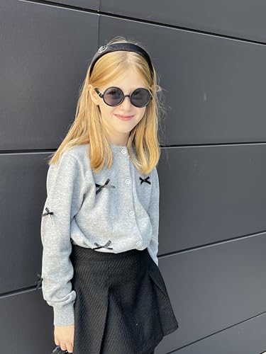 Image of Rolanko Girls Cardigan Sparkling Sequin Kids Knit Button Up Sweater Cardigan Long Sleeve 4-11 Years