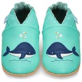 Scarpine Neonato - Scarpe Neonato in Morbida Pelle - Scarpe Bambino Primi Passi - Orca - 6-12 Mesi