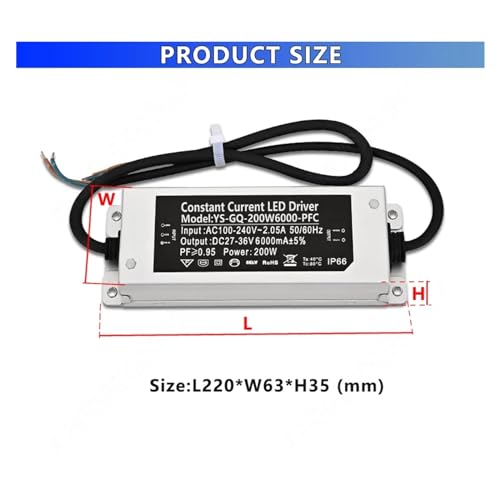 Transformateur en Aluminium étanche IP66 LED 6000mA durable - 3