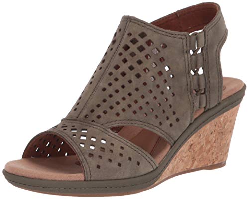 Cobb Hill Janna Side - Scarpe Donna, Sandali con zeppa, Verde (Lyndee), 43 EU