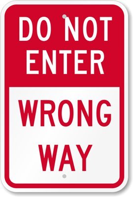 SmartSign 18 x 12 inch Do Not Enter - Wrong Way Metal Sign, 63 mil Aluminum, 3M Laminated Diamond Grade Reflective Material, Red and White, Made in USA